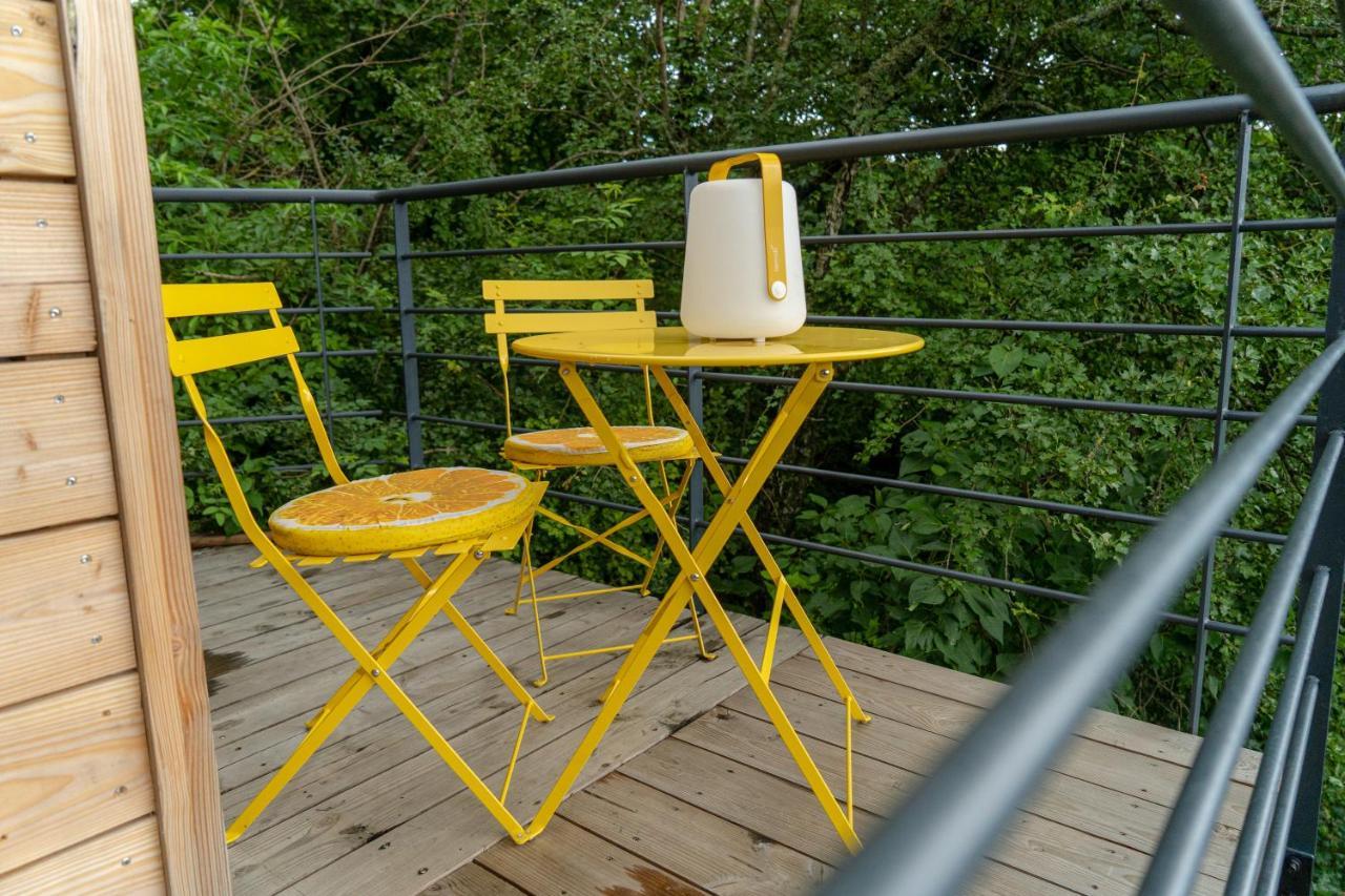 Le Moonloft Insolite Tiny-House Dans Les Arbres & 1 Seance De Sauna Pour 2 Avec Vue Panoramique Osenbach Exteriér fotografie
