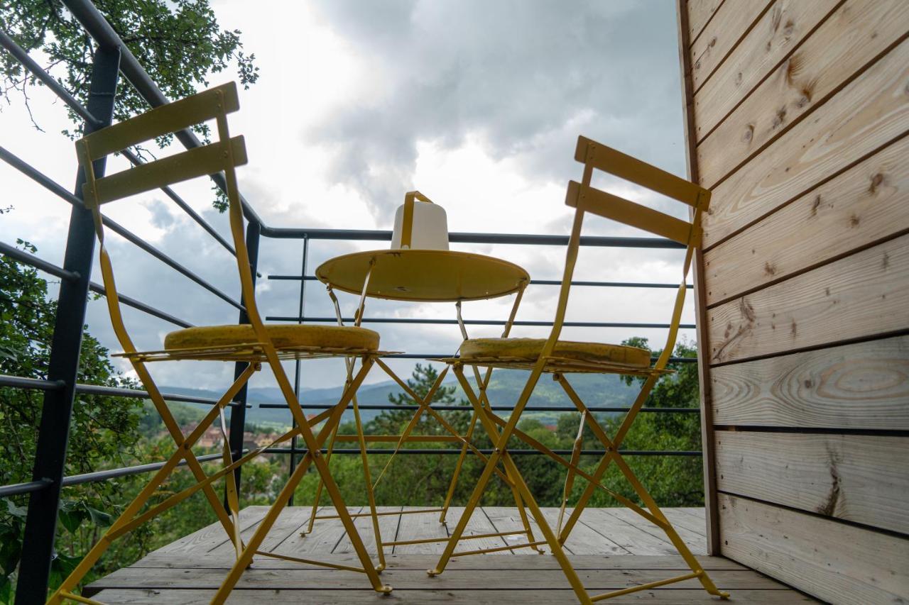 Le Moonloft Insolite Tiny-House Dans Les Arbres & 1 Seance De Sauna Pour 2 Avec Vue Panoramique Osenbach Exteriér fotografie