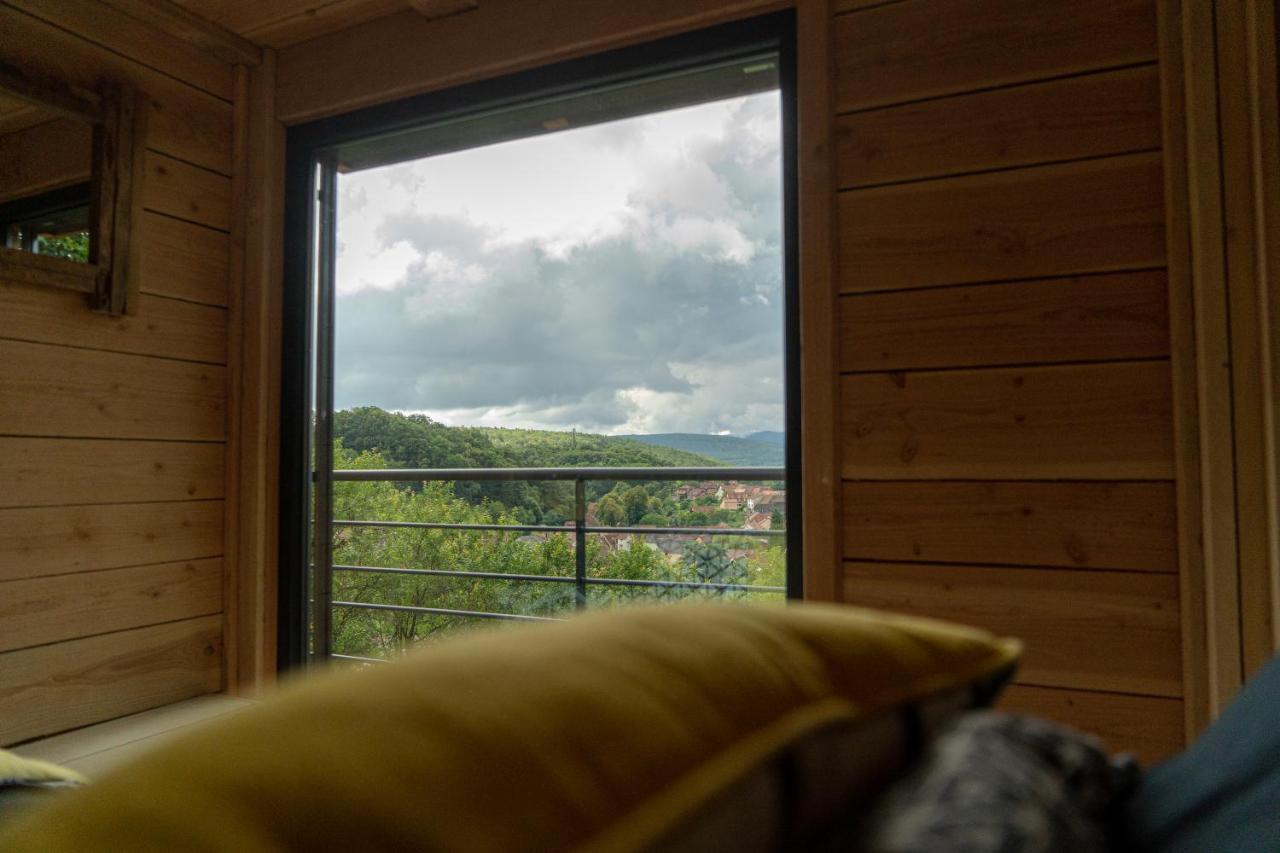 Le Moonloft Insolite Tiny-House Dans Les Arbres & 1 Seance De Sauna Pour 2 Avec Vue Panoramique Osenbach Exteriér fotografie